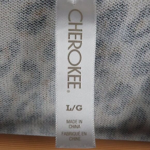 CHEROKEE BROWN CHEETAH ANIMAL PRINT LONG SLEEVE BUTTON DOWN CARDIGAN SWEATER - Picture 2 of 7